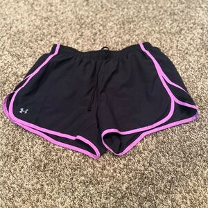 Under Armour Black and Pink Athletic Shorts